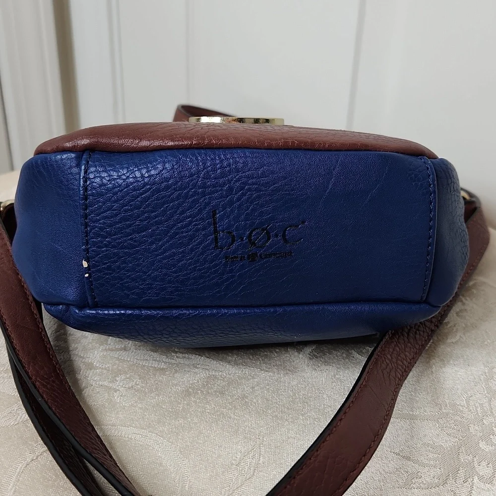 B.O.C blue faux leather bag crossbody purse